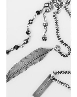 Ann Demeulemeester Maiko Feather Necklace - Gray
