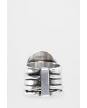 Ann Demeulemeester Mossa Flying Bird Stacked Rings - Grey