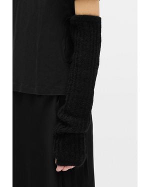 Ann Demeulemeester Mea Knitted Gauntlets - Black
