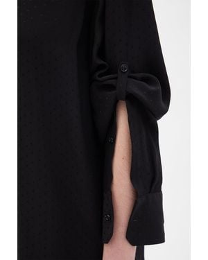 Ann Demeulemeester Dien Stand Collar Long Shirt - Black