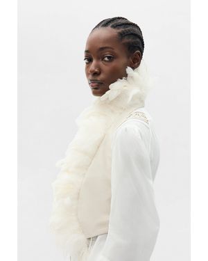 Ann Demeulemeester Idje Open Waistcoat With Feathers - White