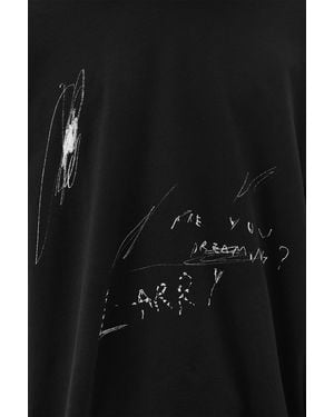 Ann Demeulemeester Emil Relax Fit Long Sleeve Boxy T-Shirt - Black