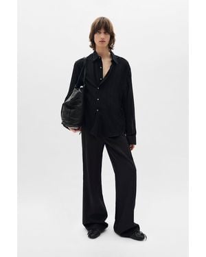 Ann Demeulemeester Isak Twisted Light Dobby Stripe - Blue