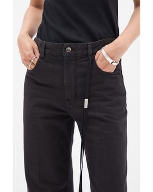 Ann Demeulemeester Vive 5-Pockets Straight Leg Trousers - Black