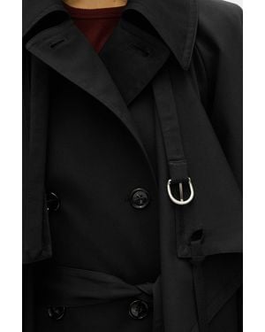 Ann Demeulemeester Reppa Draped Trench Coat - Black