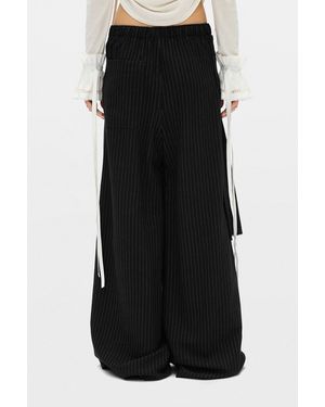 Ann Demeulemeester Suna Raw Edge Ruffled Cuffs - Black