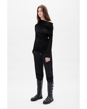 Ann Demeulemeester Tizziana Knitted Long Sleeve Top - Black