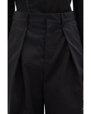 Ann Demeulemeester Nouke Wide Leg Pleated Pants - Black