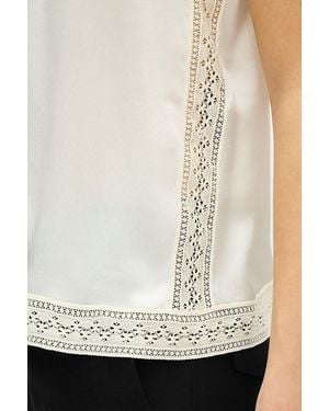 Ann Demeulemeester Iru Negligé Top With Long Ribbon Shoulder Straps - White