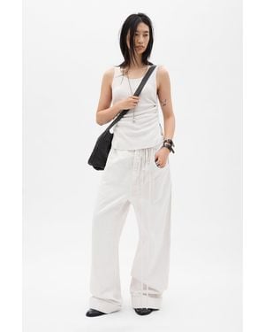 Ann Demeulemeester Mara Wrinkled Cropped Tank Top - White
