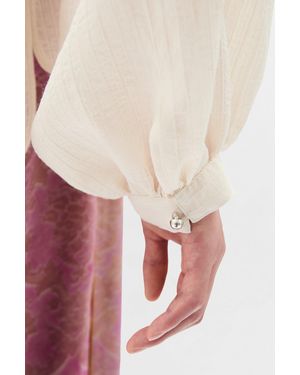 Ann Demeulemeester Thorald High Comfort Cropped Serafino Top - Multicolour