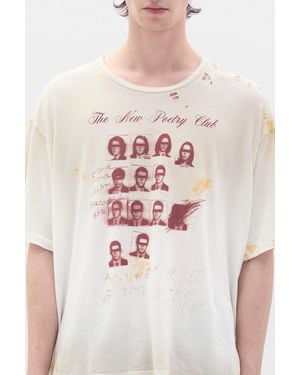 Ann Demeulemeester Lu 'The New Poetry Club' T-Shirt - Pink