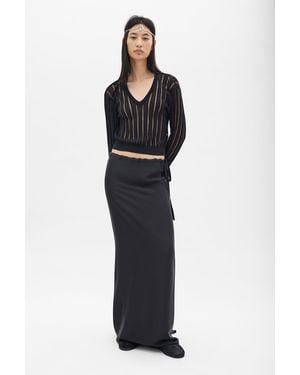 Ann Demeulemeester Eveline Long Bias Skirt - Black