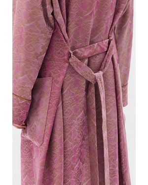 Ann Demeulemeester Vorm Fluid Belted Lounge Coat - Purple