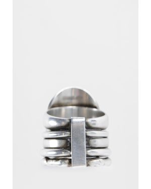 Ann Demeulemeester Mossa Flying Bird Stacked Ring - Grey