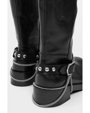 Ann Demeulemeester Edeed Riding Boots - Black