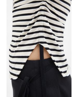 Ann Demeulemeester Oke Wrinkled Cropped Long Sleeve Top - Black