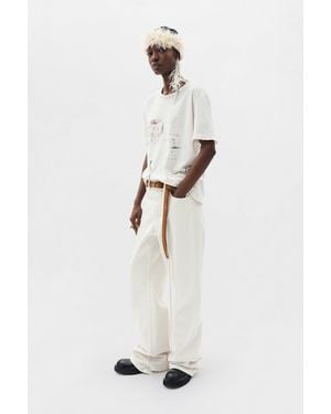 Ann Demeulemeester Genoveva 5-Pockets Relaxed Flared Pants - White