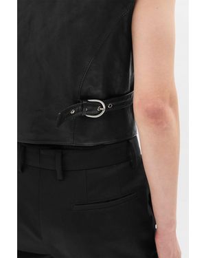 Ann Demeulemeester Dino Double Breasted Waistcoat - Black