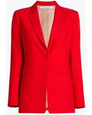 Another Tomorrow Single Button Jacket - Red