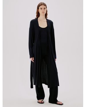 Another Tomorrow Elongated Robe - Black