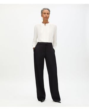 Another Tomorrow Tuxedo Trouser - White