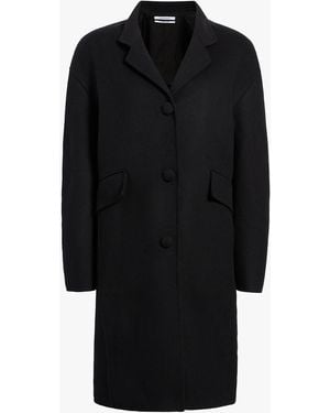 Another Tomorrow Cocoon Coat Long - Black