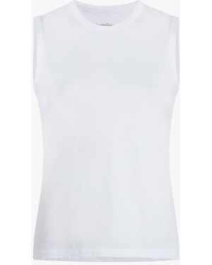 Another Tomorrow Sleeveless Tee - White