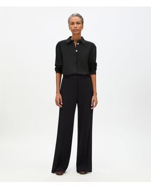 Another Tomorrow Fluid Jersey Track Pant - Black