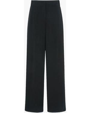 Another Tomorrow Double Face High Waist Pant - Black