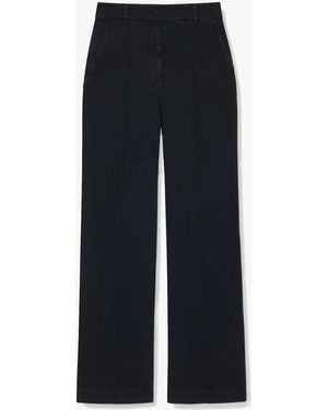 Another Tomorrow High Waisted Denim Trouser - Blue