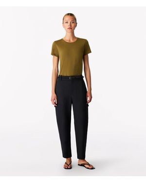 Another Tomorrow Curved Cargo Pant - Black