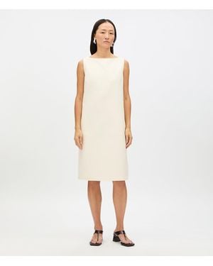 Another Tomorrow Double Face Sheath Dress - White