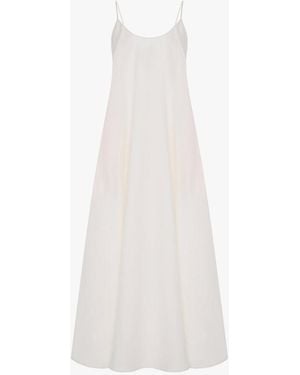 Another Tomorrow Gathered Back Dress - White