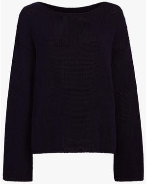 Another Tomorrow Draped Knit Sweater - Black