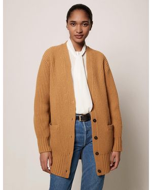 Another Tomorrow Cashmere Relaxed Cardigan - Blue