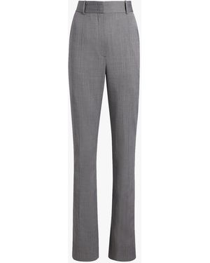 Another Tomorrow Straight Leg Trouser - Gray