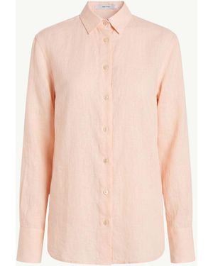 Another Tomorrow Linen Oversized Shirt - Pink