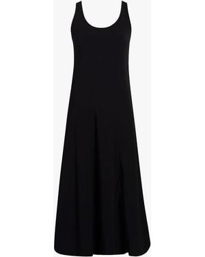 Another Tomorrow Seamed Tank Dress - Black