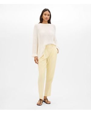 Another Tomorrow Peg Trouser - White