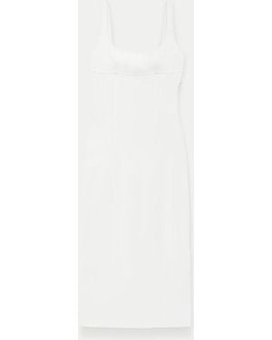 Another Tomorrow Double Tie Back Long Sheath - White