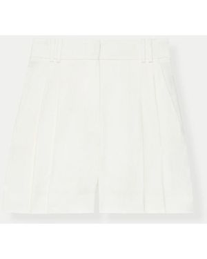 Another Tomorrow Pleated Short - White