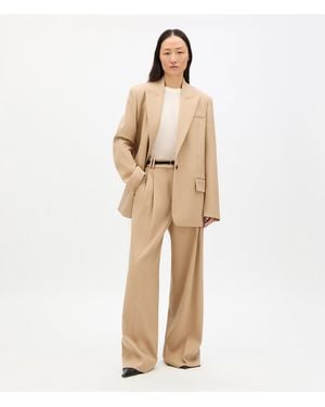 Another Tomorrow Wool Tailored Jacket - Natural