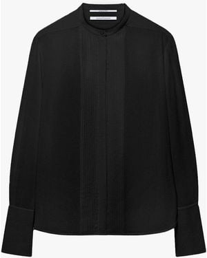 Another Tomorrow Tuxedo Shirt - Black