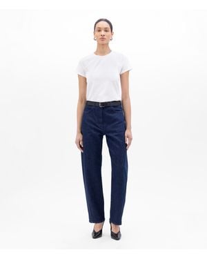 Another Tomorrow Curved Leg Jeans - Blue
