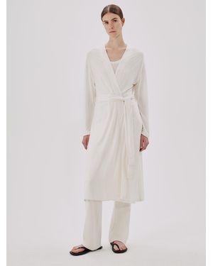 Another Tomorrow Elongated Robe - White