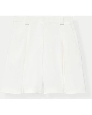 Another Tomorrow Fluid Pleated Short - White