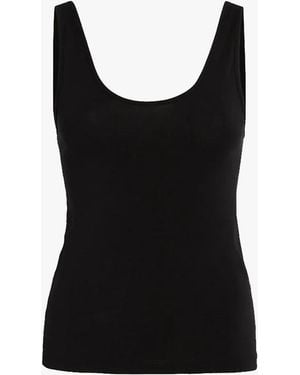Another Tomorrow Slim Tank Top - Black