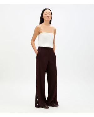 Another Tomorrow Fluid Jersey Track Pant - White