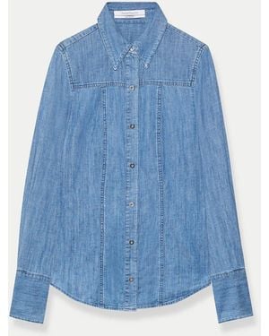 Another Tomorrow Chambray Shirt - Blue